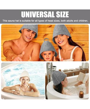 Buy Sauna Hats for Men & Women - 2 Pieces Felt Sauna Caps | Fun & Practical Accessories for Relaxation - Buy Online on GoSupps.com