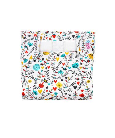 Petit Lulu spreader pants for wide diapering//spreader diaper pants/size M (5-9 kg)/ Velcro (Wildflowers) - Buy Online on GoSupps.com