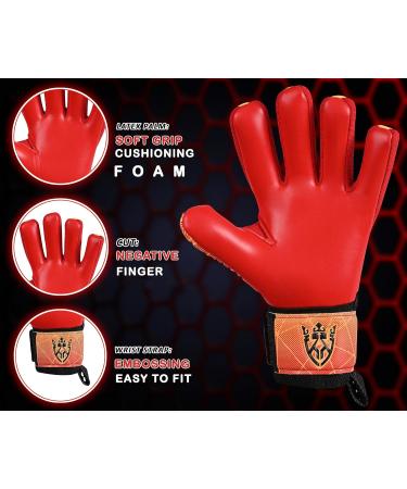 KeeperKing Goalkeeper Gloves for Adults & Kids - 4mm Finger Protection Removable FingaSave Unisex Multiple Sizes & Colors - Buy Online on GoSupps.com