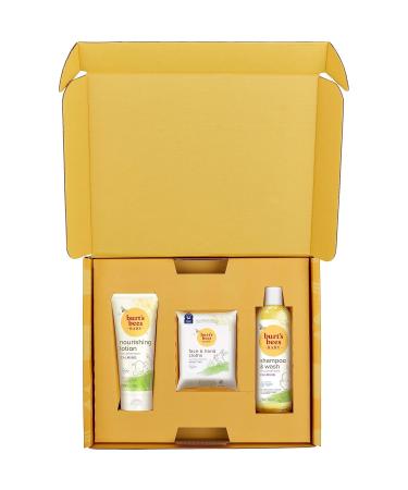 Burt's Bees Baby Gift Set for Baby Showers Includes Baby Essentials Shampoo and Wash with Lavender Body Lotion Wipes and Cloths Naturally-Derived Origin Skincare 3 Count - Buy Online on GoSupps.com