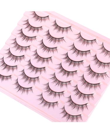 Manga Lashes False Eyelashes Wispy Eye Lashes Fluffy Anime Lashes Strip 3D Volume Natural Korean Fake Eyelashes Manhua Lashes Spiky Manhwa Lashes Asian Style Douyin Cosplay Lashes by Goddvenus spiky lashes - Buy Online on GoSupps.com