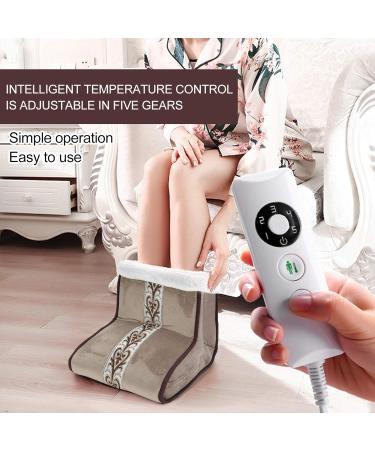 Refurbished Electrically Heated Foot Warmer Washable 5 Gears Temperature Control | Thermal Comfort in Silver Gray (EU 220V) - Buy Online on GoSupps.com