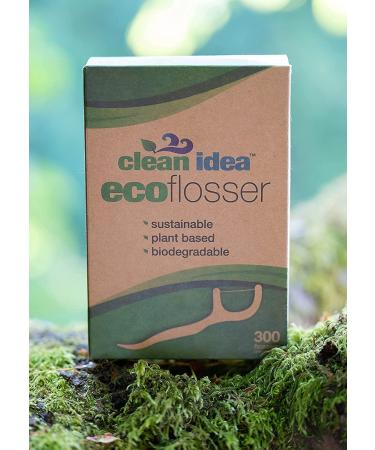 Clean Idea EcoFlosser - 300 Biodegradable Floss Picks for Sustainable Dental Care - Buy Online on GoSupps.com