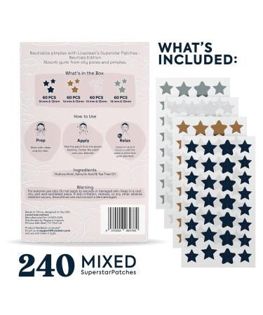 Shop LivaClean 240 CT Neutrals Pimple Patches | Salicylic Acid & Tea Tree Acne Treatment | Cute Star Hydrocolloid Zit Patch for Effective Healing - Buy Online on GoSupps.com