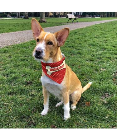 Buy printplanet Personalized Dog Scarf with Name - Dog Accessory in Bone Design - Size M - Buy Online on GoSupps.com
