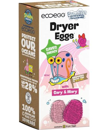 SpongeBob x Ecoegg Gary & Mary Dryer Balls - Fragrance Free Hypoallergenic Eco-Friendly Reduces Dryer Time by 28 - Buy Online on GoSupps.com