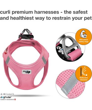 Buy Vest Harness Air-Mesh Pink XS - No Curli D-Ring Buckle for Small Breeds | International Shipping Available - Buy Online on GoSupps.com
