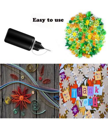 2oz Black Needle Tip Glue Bottle with Funnel - 12 Pcs for DIY Crafts & More - Buy Online on GoSupps.com