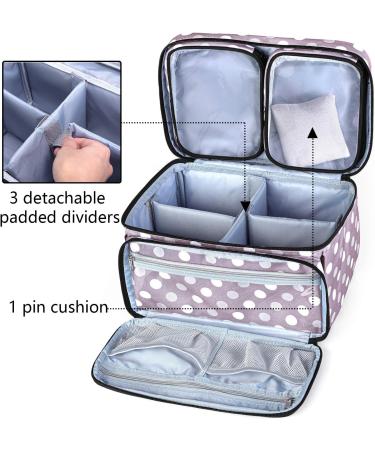 Luxja Sewing Accessories Organizer with Detachable Clear Pockets - Polka Dots (Patent Design) - Buy Online on GoSupps.com