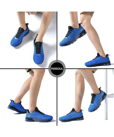 PERSOUL Men's Air Running Shoes - Lightweight Non Slip Athletic Sneakers in Blue - Buy Online on GoSupps.com