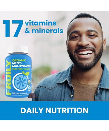Fruily Organic Men's Multivitamin Gummies with Lycopene - 60 Mixed Fruit - Buy Online on GoSupps.com