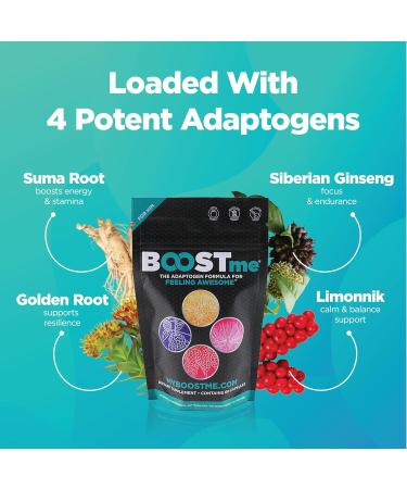 BoostMe Adaptogens Supplements for Him - Daily Plant-Based Supplement for Energy Focus and Balance 30 Count (Pack of 1) - Buy Online on GoSupps.com