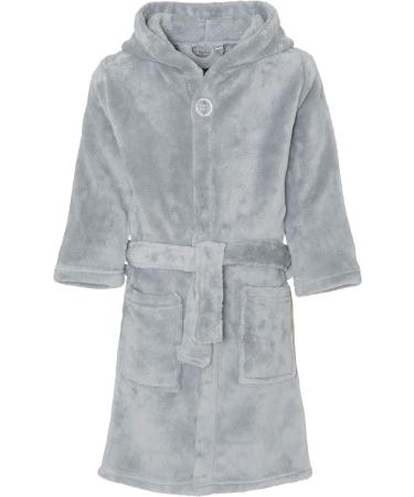 Playshoes Unisex Children's Fleece Bathrobe Dressing Gown 122-128 Grey