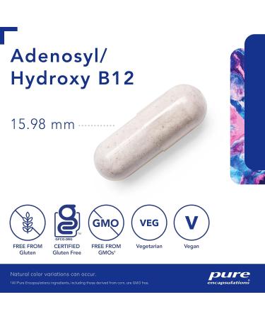 Pure Encapsulations Adenosyl/Hydroxy B12 | Vitamin B12 Blend Energy and Immune Support* | 90 Capsules - Buy Online on GoSupps.com