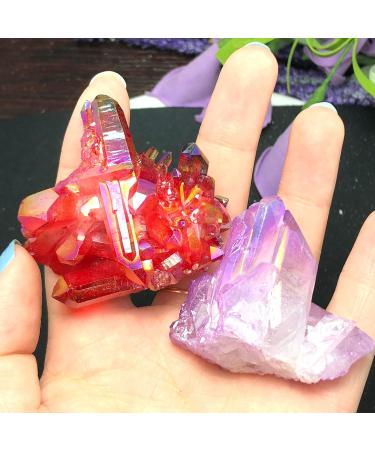 Specimen 2-Pack Crystal Cluster Angel Titanium Quartz Crystal Rainbow Specimen ERTEYIN - Buy Online on GoSupps.com