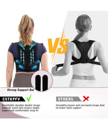 Buy Adjustable Posture Corrector for Women & Men | Breathable Back Straightener for Scoliosis & Hunchback - Large Black | International Shipping Available - Buy Online on GoSupps.com