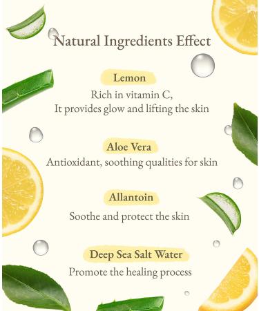 Organic Lemon Essential Oil Facial Moisture Mist - Hydrating Spray for Dry & Damaged Skin Hair Face & Body - Brightening Treatment - Buy Online on GoSupps.com