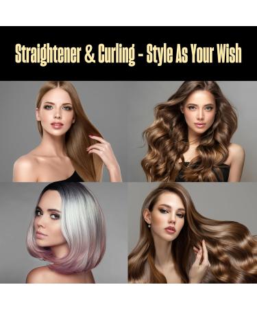 BeKind Flex 2-in-1 360 Hair Styler | Flat Iron & Curler - Golden - Perfect Gift for Girls & Women - Buy Online on GoSupps.com
