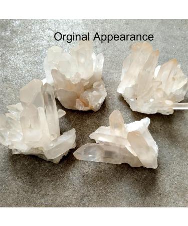 Crystal Rough Angel Aura Electroplated Vug Crystal Cluster Crystals Natural White Crystals Cluster Specimen Decor (Size : 90-110g) - Buy Online on GoSupps.com