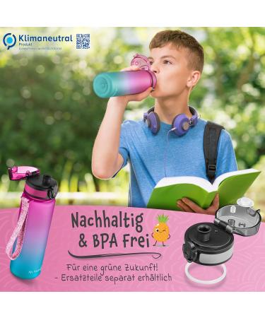 Buy My Vesperbox Minny Leak-Proof Children s Water Bottle - 350ml 500ml 750ml - BPA Free Tritan with Straw/Sieve - Perfect for Kindergarten & School - Purple/Blue - Buy Online on GoSupps.com