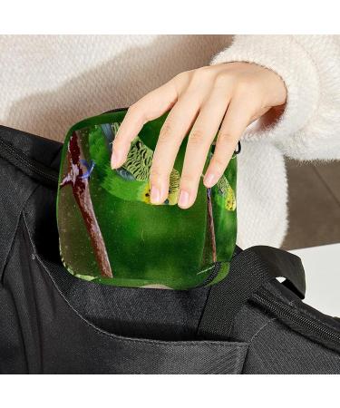 Stylish Menstruation Pad Bag with Zipper | Women's Napkin & Tampon Organizer | Budgie Color 10 - Buy Online on GoSupps.com