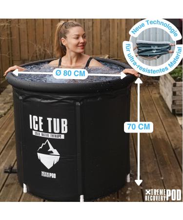 Xtreme Recovery Pod Ice Bath for Athletes - High-Quality Portable Ice Barrel for Indoor & Outdoor Use | Durable Black Cover - Buy Online on GoSupps.com
