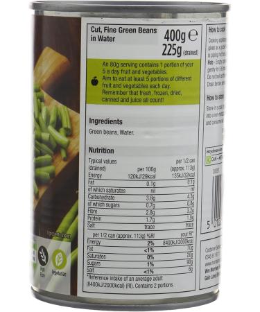 MORRISONS CUT GREEN BEANS 400G - Buy Online on GoSupps.com