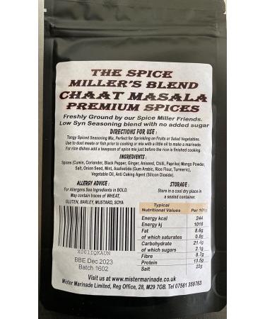 Spice Millers Chaat Masala 100g: Premium Artisan Spice Mix, Syn Free & Low Syn Seasoning - Buy Online on GoSupps.com