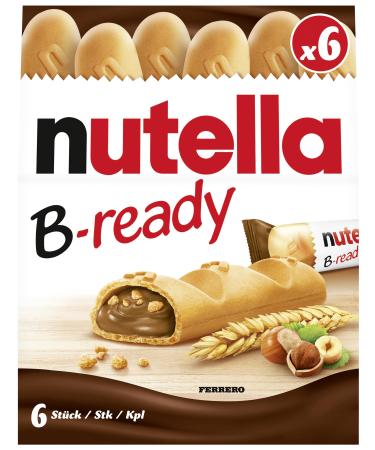 Nutella B-ready Wafer Filled with Hazelnut Spred 6 x 22g 132 g