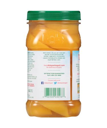 Dole Yellow Cling Sliced Peaches in 100% Fruit Juice - 23.5 Oz Resealable Jar - 1.46 Pound - Buy Online on GoSupps.com