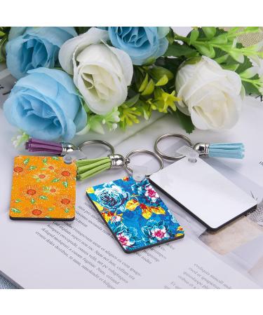 Duufin 120pc Rectangle Sublimation Keychain Blanks - Double Sided Heat Transfer MDF Board Rings for DIY Crafts - Buy Online on GoSupps.com