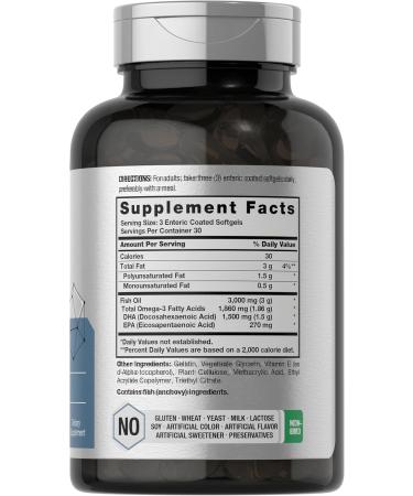 Horbaach DHA Supplement 1500mg | 90 Softgels | EPA Omega 3 DHA | Non-GMO Gluten Free - Buy Online on GoSupps.com