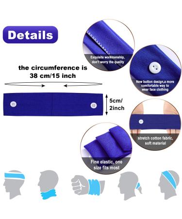 Willbond Button Headband Set - 24 Non-Slip Elastic Ear Protection Holders for Men and Women - Stretchy Yoga Sports Hairbands in Assorted Colors - Buy Online on GoSupps.com
