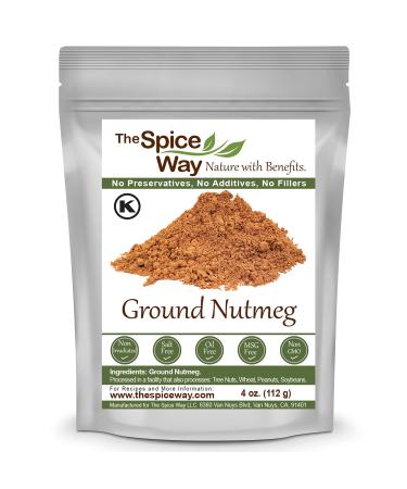 The Spice Way Ground Nutmeg - premium powder - 4 oz resealable bag - Buy Online on GoSupps.com