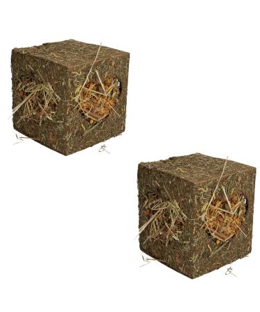 Rosewood Naturals I Love Hay Forage Cube Treat and Toy for Small Animals Medium 2 Pack 2 Cube