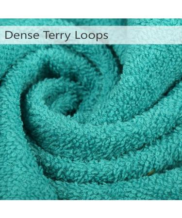 Soft Cotton Hand Towels for Bathroom - Aqua Blue (Pack of 2, 28x16 Inches) - Buy Online on GoSupps.com