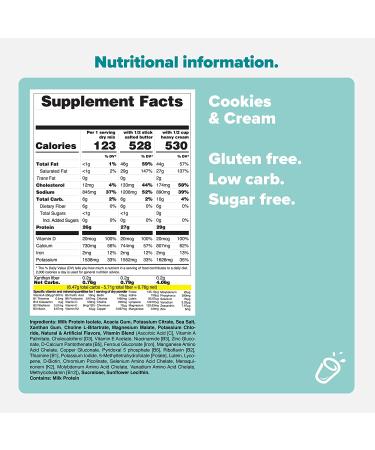 Keto Chow Cookies and Cream Meal Replacement Shake Powder - Protein Rich, Low Carb, Delicious Keto Food - Single Meal Sample 1.6 Oz - Buy Online on GoSupps.com