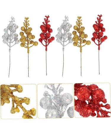ORFOFE Wreath Decor 15pcs Simulated Fruit Skewers Xmas Fruits Stems Xmas Fruits Branch Fruits Branch Picks Fake Fruit Foam Christmas Wedding Decor - Buy Online on GoSupps.com