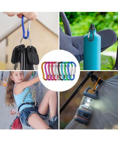 18 Pieces Mini Karabiner Keyring Set - Colorful Aluminum Clips for Outdoor Camping & Hiking - Buy Online on GoSupps.com