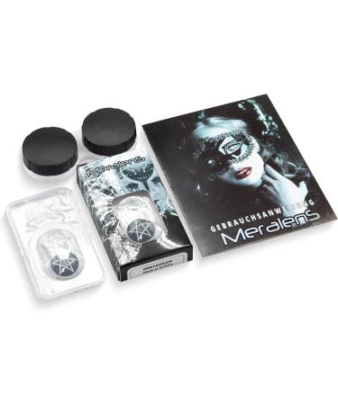 Buy Funnylene Colored Contact Lenses - Pentagram Black & White Star - 12 Monthly Soft Motif Lenses - Perfect for Halloween & Carnival - Includes Free Container - Buy Online on GoSupps.com