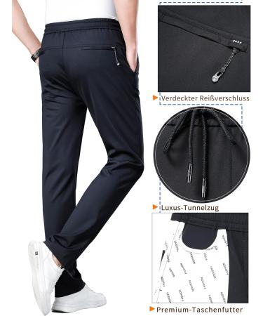 Ziilay Men's Golf Pants - Long Sports Jogging Sweatpants | Super Stretch Outdoor Fabric 40W/30L - Dark Blue - Buy Online on GoSupps.com