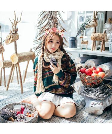 Elk Antler Headband | Floral Crown Headpiece for Carnival & Festival | Unique Hair Accessories - Buy Online on GoSupps.com