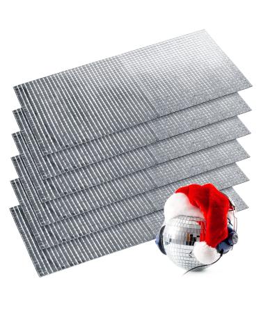 Pllieay 10800Pcs Silver Self Adhesive Mosaic Tiles  Glass Mirror Pieces Square Mirror Mosaic Stickers for Disco Ball Craft  Disco Stickers  Home Decoration(5x5 mm  Silver) 10800 PCS