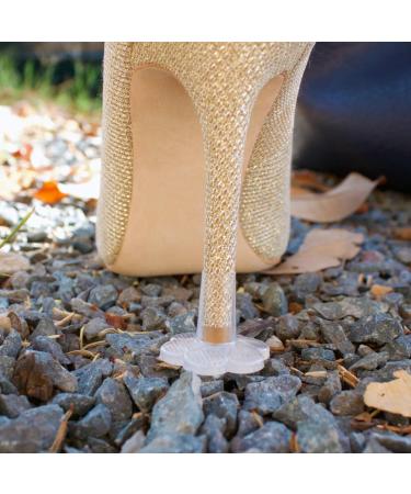 GoGoHeel STOPPERS Heel Protectors - Prevent Grass Sinking | 4 Size Set | Clear - Ideal for Outdoor Events - Buy Online on GoSupps.com