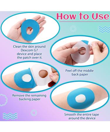 TrelaCo 24 Pcs G7 Adhesive Patches - Waterproof & Breathable Sensor Covers for Glucose Monitors | Multicolor | International Shipping - Buy Online on GoSupps.com