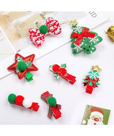 10 Piece Christmas Hair Clips for Girls | Sweet Holiday Hair Accessories for Babies Children & Women - Buy Online on GoSupps.com