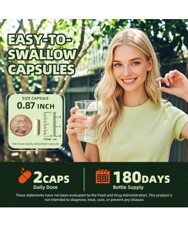 Moringa Pure Capsules, Rich Moringa Powder, A Natural Green Antioxidant Superfood - Supports Energy, Skin Health, Gut Health, with Essential Vitamins & Amino Acids, 180pcs-2 Pack 180 Count (Pack of 2) - Buy Online on GoSupps.com