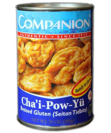 Companion - Braised Gluten Seitan Tidbits, 10 oz. Can (Pack of 6) 10 Ounce (Pack of 6)