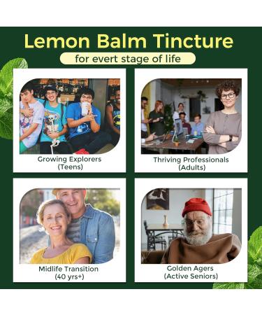 Organic Lemon Balm Tincture, Lemon Balm Extract for Relaxation, & Mood Balance, Daytime Calm* and Nighttime Wind-Down, Fast-Absorbing Tincture with Vitamin B6 & B12, Non-GMO, Alcohol-Free, Sugar-Free - Buy Online on GoSupps.com