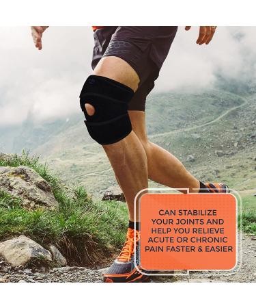 Persanna Adjustable Knee Brace for Pain Relief and Joint Support - Meniscus Injuries, Arthritis, Weightlifting, Crossfit, Sports - Men & Women - Buy Online on GoSupps.com